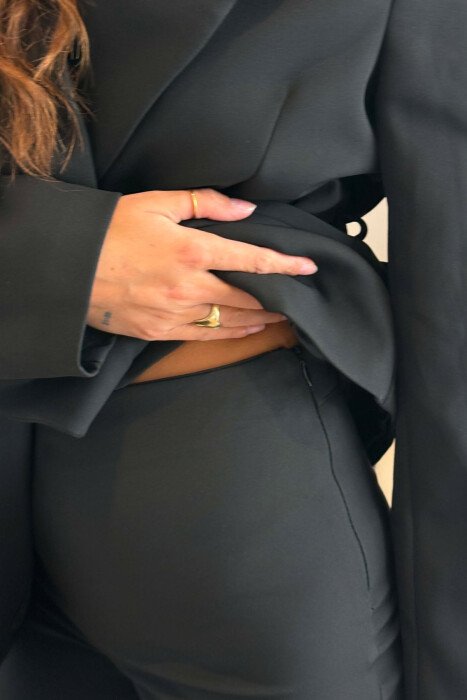 ONE COLOR LACING JACKET + TROUSERS WOMAN SET BLACK/ E ZEZE - 4