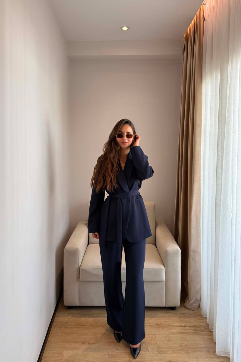 ONE COLOR LACING JACKET + TROUSERS WOMAN SET BLUE/BLU - 1
