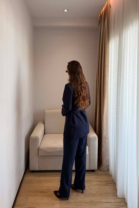 ONE COLOR LACING JACKET + TROUSERS WOMAN SET BLUE/BLU - 2