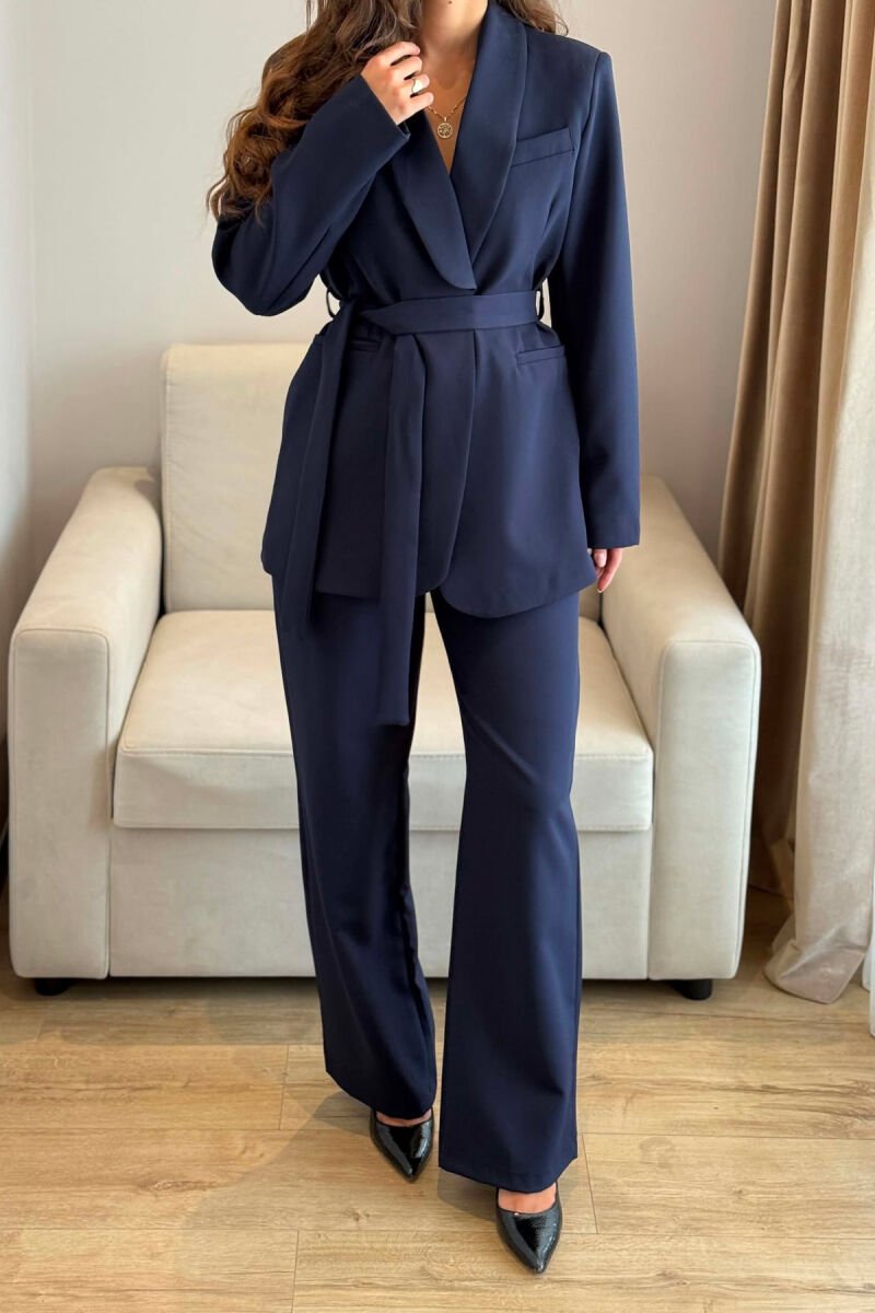 ONE COLOR LACING JACKET + TROUSERS WOMAN SET BLUE/BLU - 3