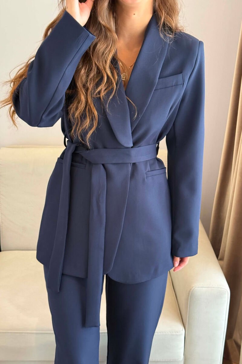 ONE COLOR LACING JACKET + TROUSERS WOMAN SET BLUE/BLU - 4
