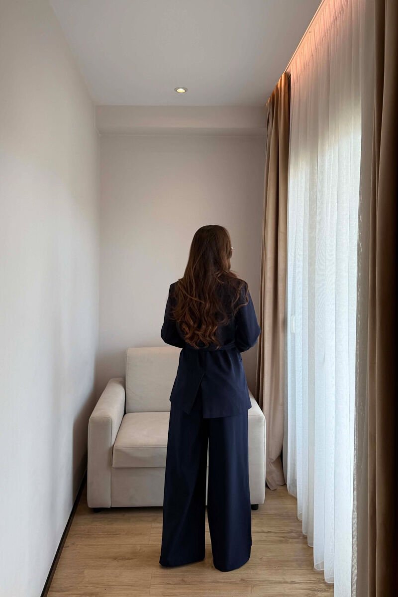 ONE COLOR LACING JACKET + TROUSERS WOMAN SET BLUE/BLU - 3
