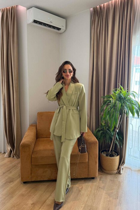 ONE COLOR LACING JACKET + TROUSERS WOMAN SET MINT/MENTE - 3