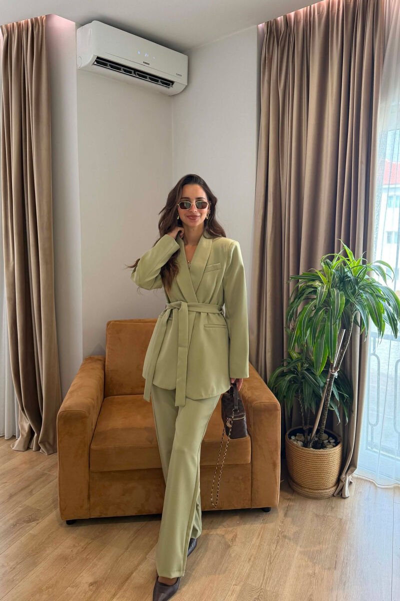 ONE COLOR LACING JACKET + TROUSERS WOMAN SET MINT/MENTE - 3
