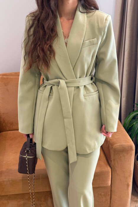 ONE COLOR LACING JACKET + TROUSERS WOMAN SET MINT/MENTE - 6