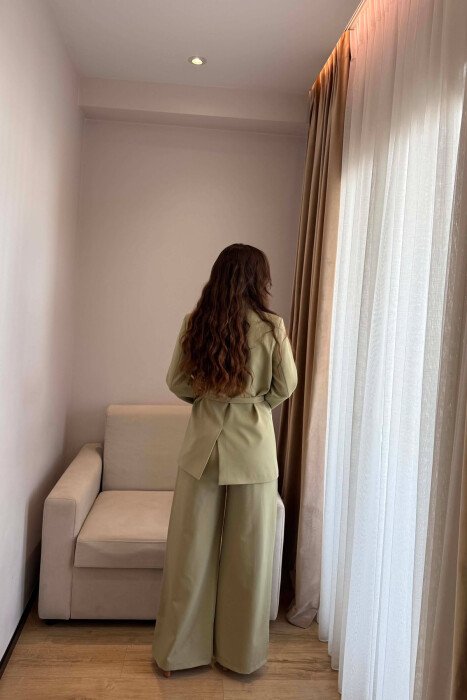 ONE COLOR LACING JACKET + TROUSERS WOMAN SET MINT/MENTE - 3