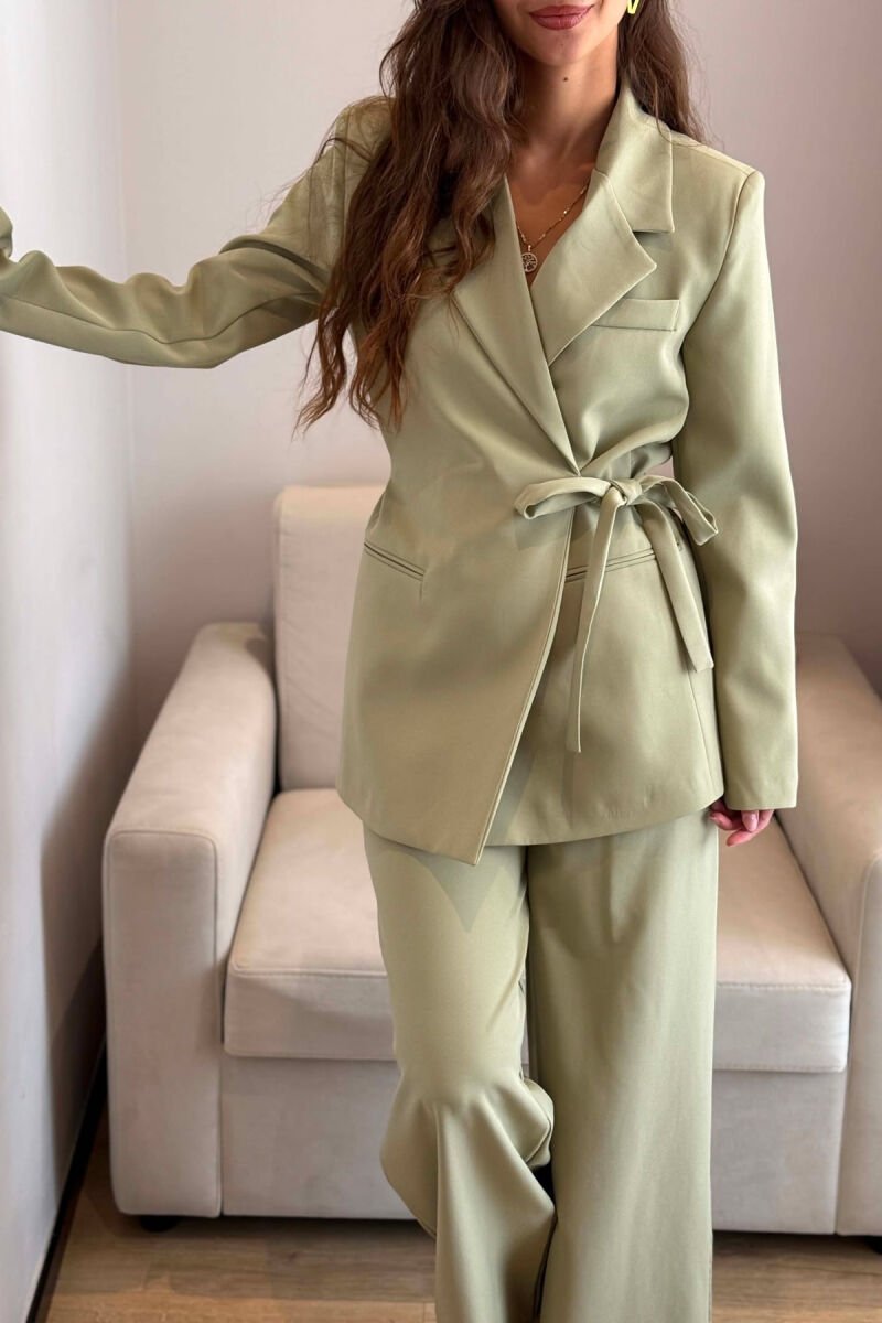 ONE COLOR LACING JACKET + TROUSERS WOMAN SET MINT/MENTE - 4