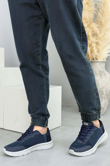 ONE COLOR LACING PLATFORM MEN SNEAKERS BLUE/BLU 