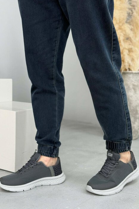 ONE COLOR LACING PLATFORM MEN SNEAKERS DARK GREY/GEE - KLAUDIO FASHION