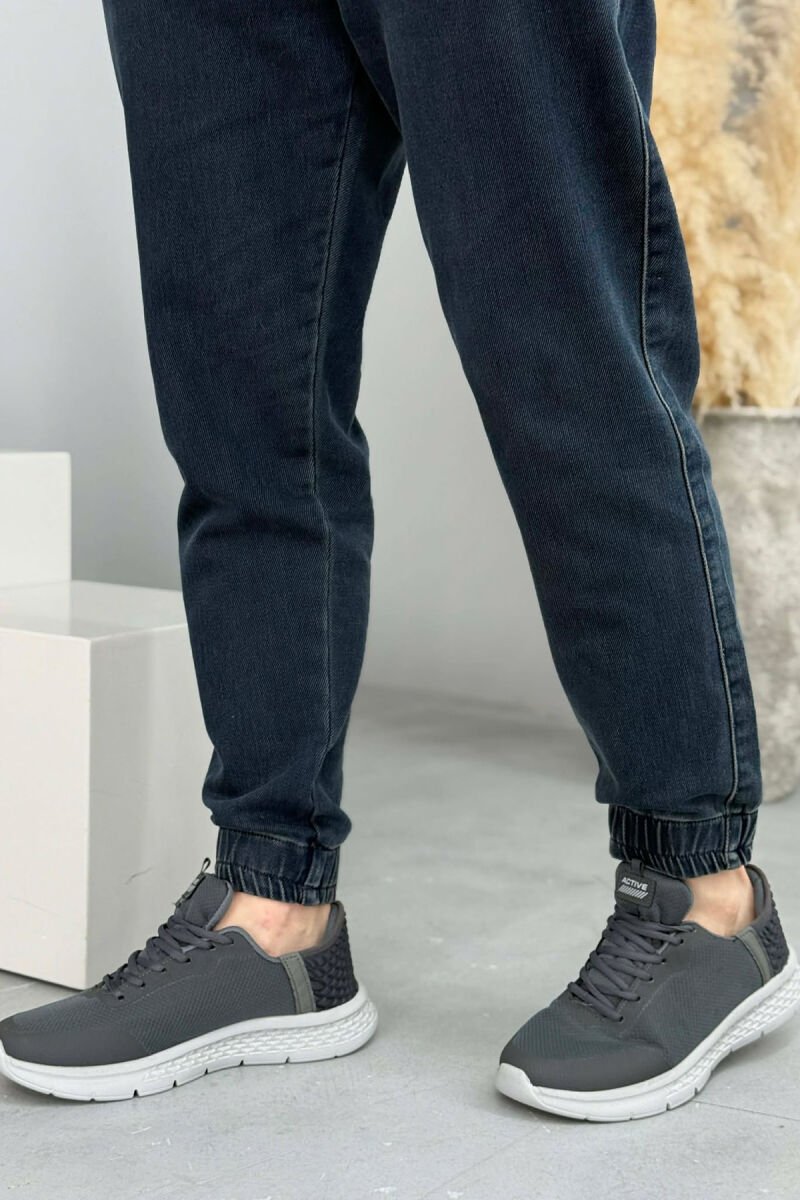 ONE COLOR LACING PLATFORM MEN SNEAKERS DARK GREY/GEE - 1