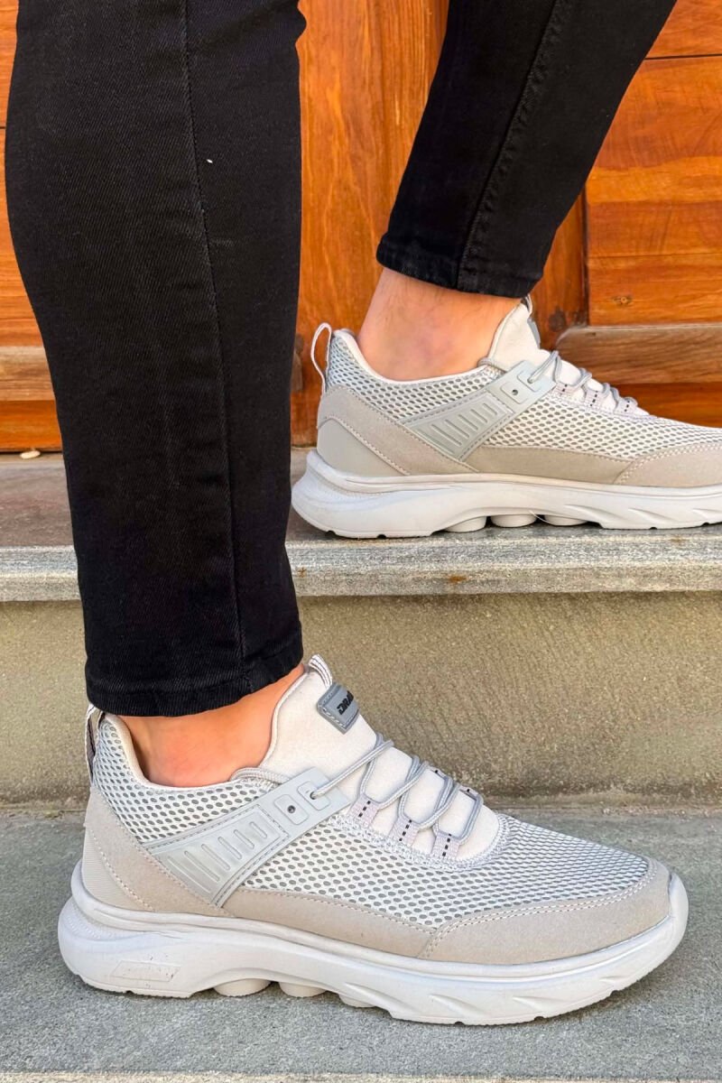 ONE COLOR LACING PLATFORM MEN SNEAKERS LIGHT GREY/GZ - 2