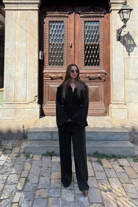 SET KEMISHE+PANTALLONA PER FEMRA NE NGJYRE TE ZEZE - KLAUDIO FASHION
