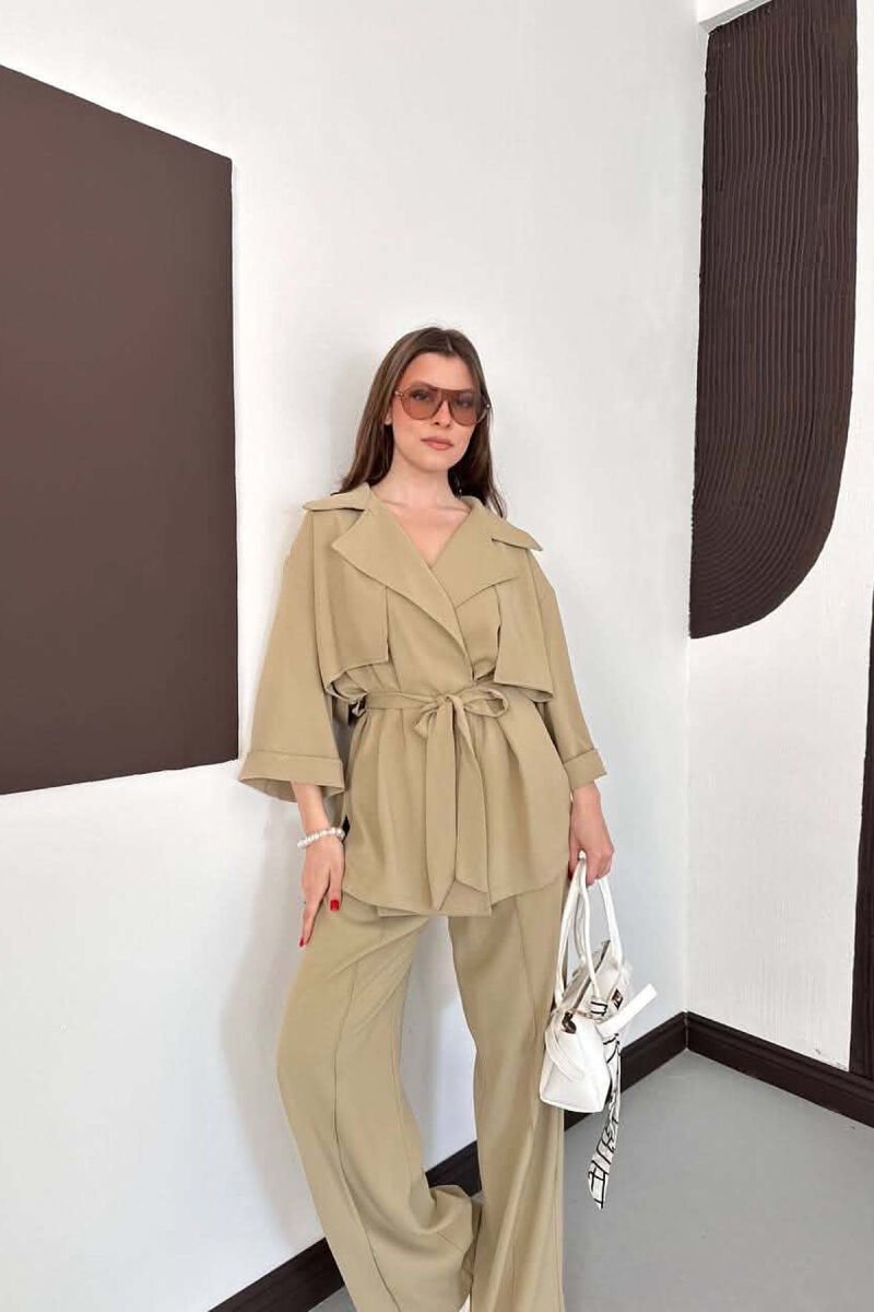 ONE COLOR LACING WAIST SHIRT + TROUSERS WOMAN SET MINT/MENTE - 3