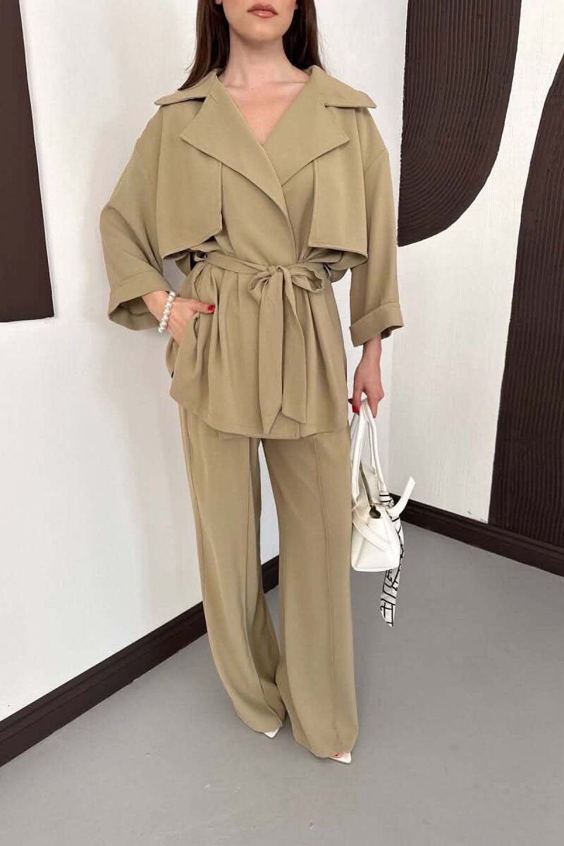 ONE COLOR LACING WAIST SHIRT + TROUSERS WOMAN SET MINT/MENTE - 6