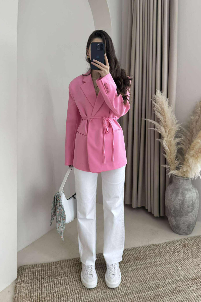 ONE COLOR LACING WOMEN JACKET PINK/ROZE - 1