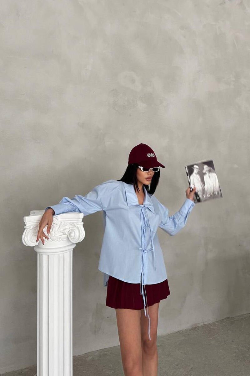 ONE COLOR LACING WOMEN SHIRT LIGHTBLUE/BZ - 2