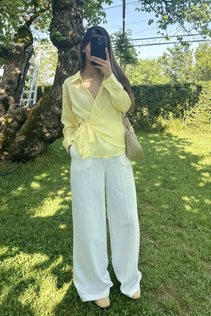 ONE COLOR LACING WOMEN SHIRT YELLOW/E VERDHE - 1