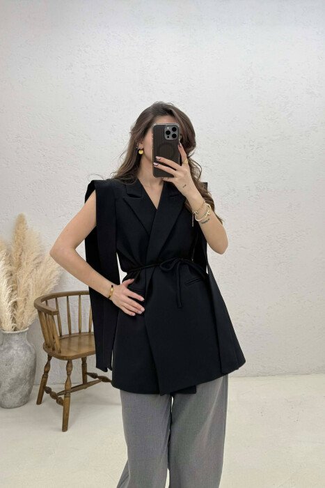 ONE COLOR LACING WOMEN VEST BLACK/ E ZEZE 
