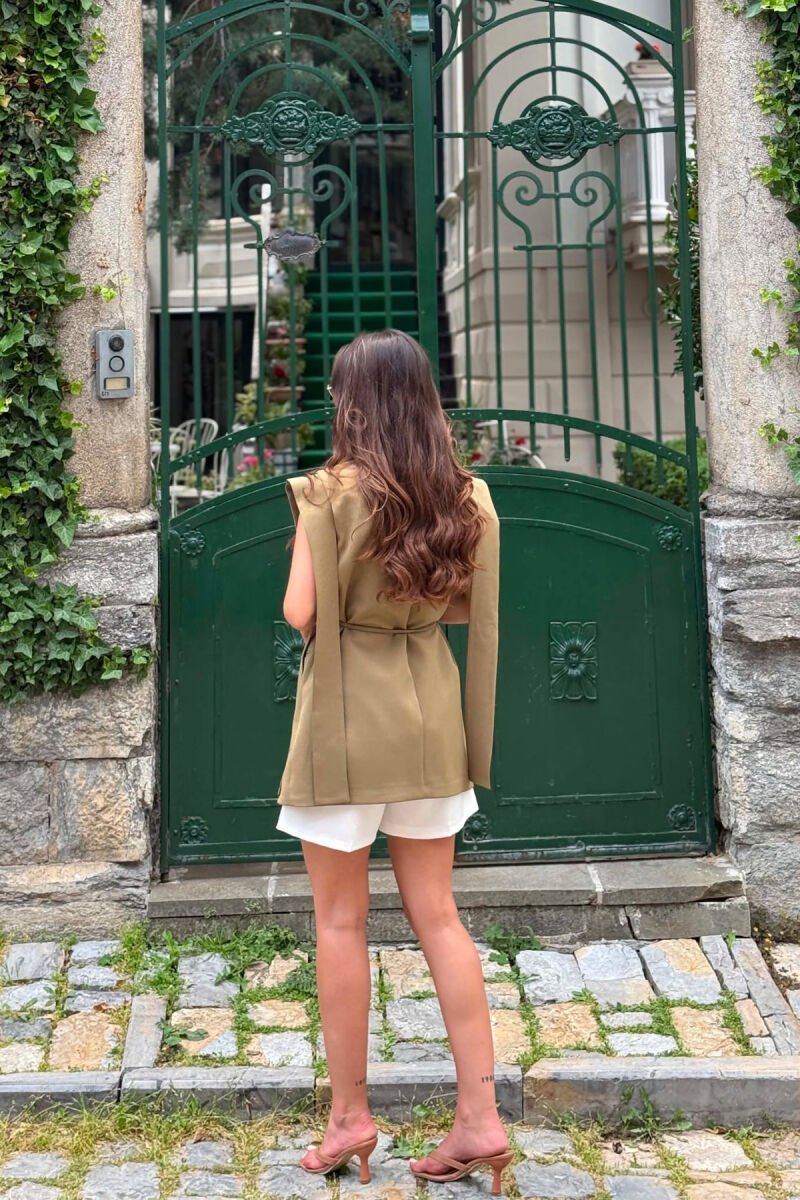ONE COLOR LACING WOMEN VEST OLIVE/ULLI - 2