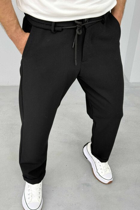 ONE COLOR LACINGS MEN PANTS BLACK/ E ZEZE - 2