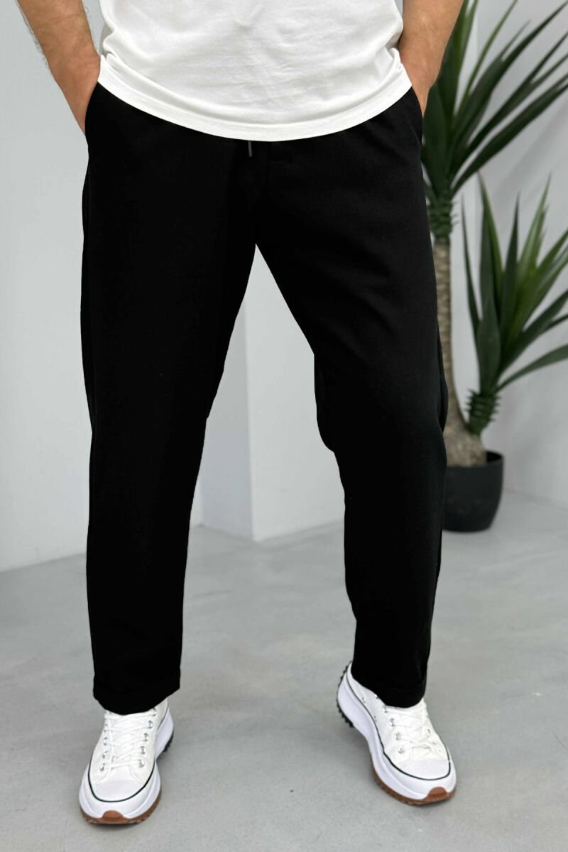 ONE COLOR LACINGS MEN PANTS BLACK/ E ZEZE - 4