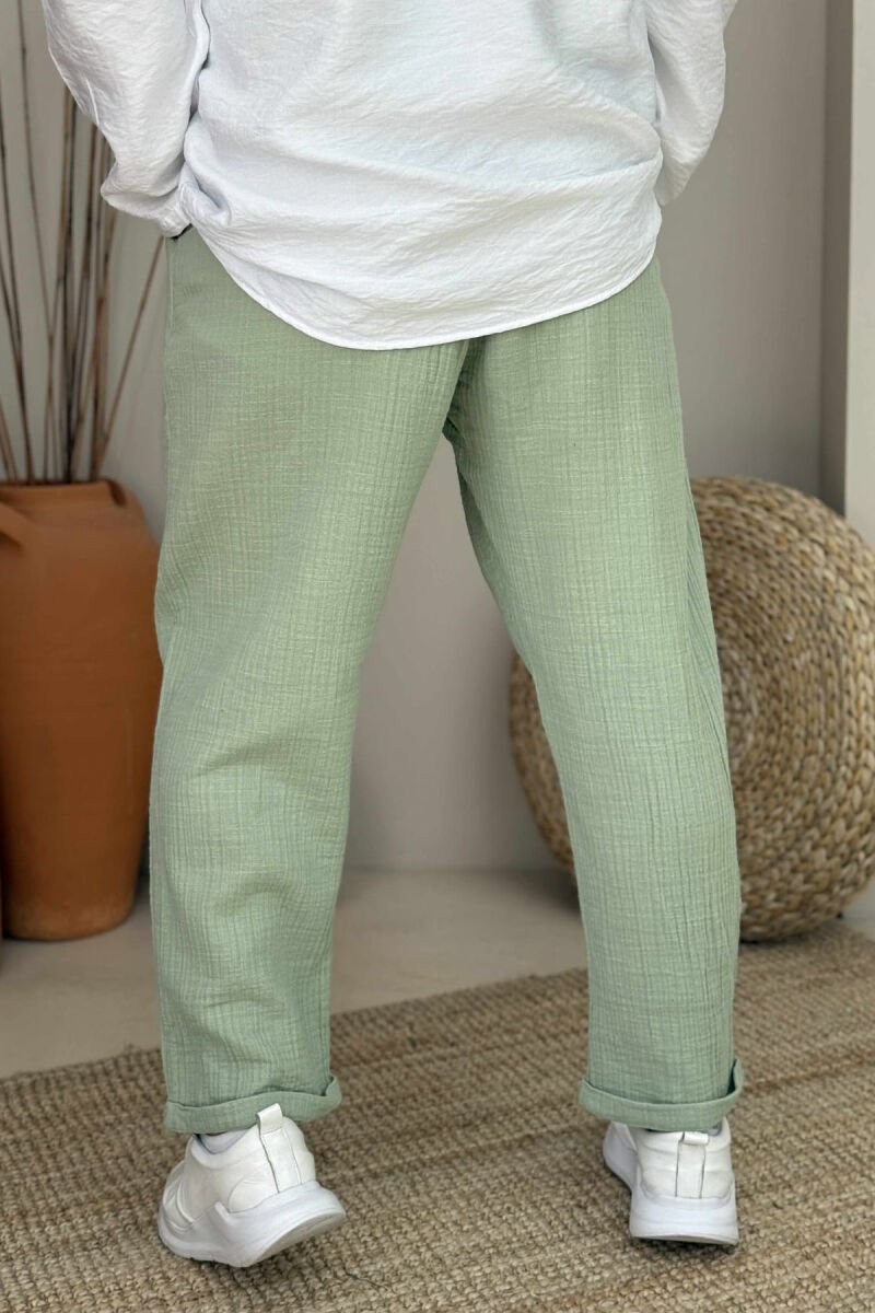 ONE COLOR LACINGS MEN PANTS MINT/MENTE - 2