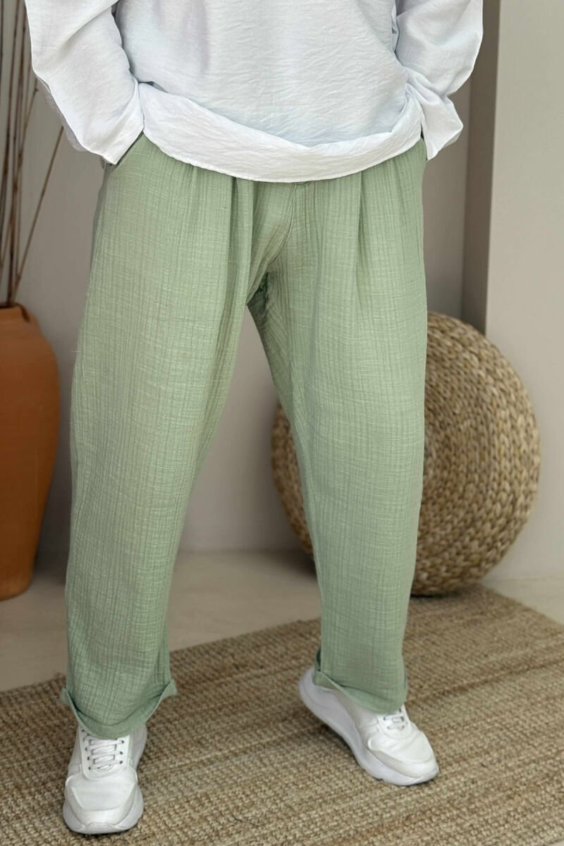 ONE COLOR LACINGS MEN PANTS MINT/MENTE - 3