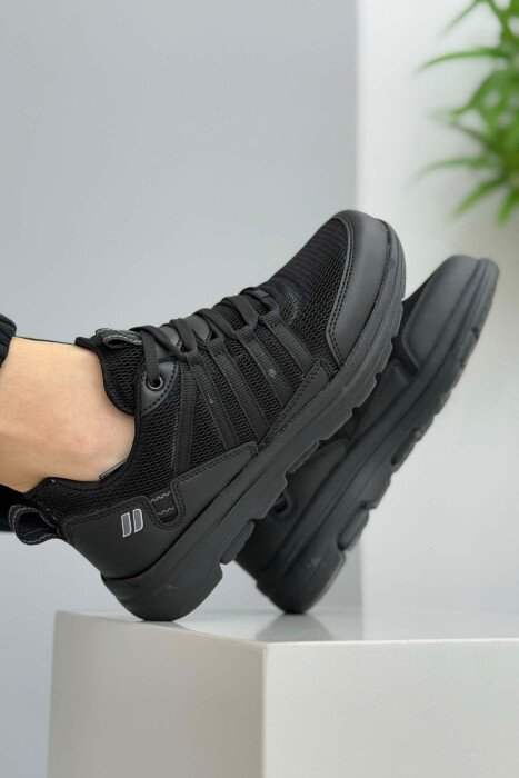 ONE COLOR LACINGS WOMEN SNEAKERS BLACK/ E ZEZE - 4