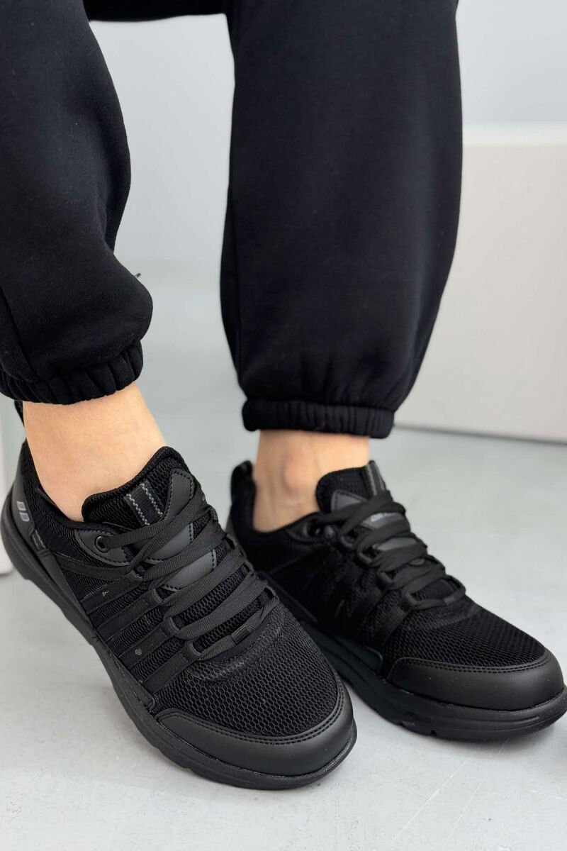 ONE COLOR LACINGS WOMEN SNEAKERS BLACK/ E ZEZE - 5