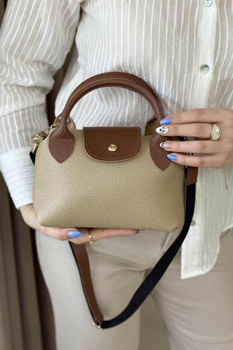 ONE COLOR LEATHER SMALL WOMEN BAG BEIGE/BEZHE - 1