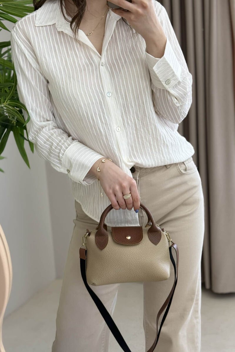 ONE COLOR LEATHER SMALL WOMEN BAG BEIGE/BEZHE - 2