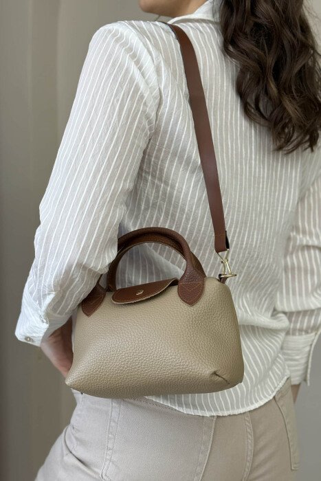 ONE COLOR LEATHER SMALL WOMEN BAG BEIGE/BEZHE - 3