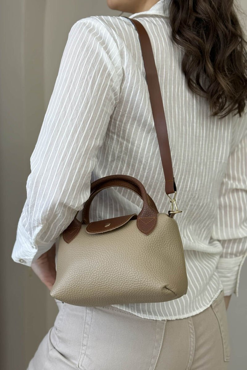 ONE COLOR LEATHER SMALL WOMEN BAG BEIGE/BEZHE - 3