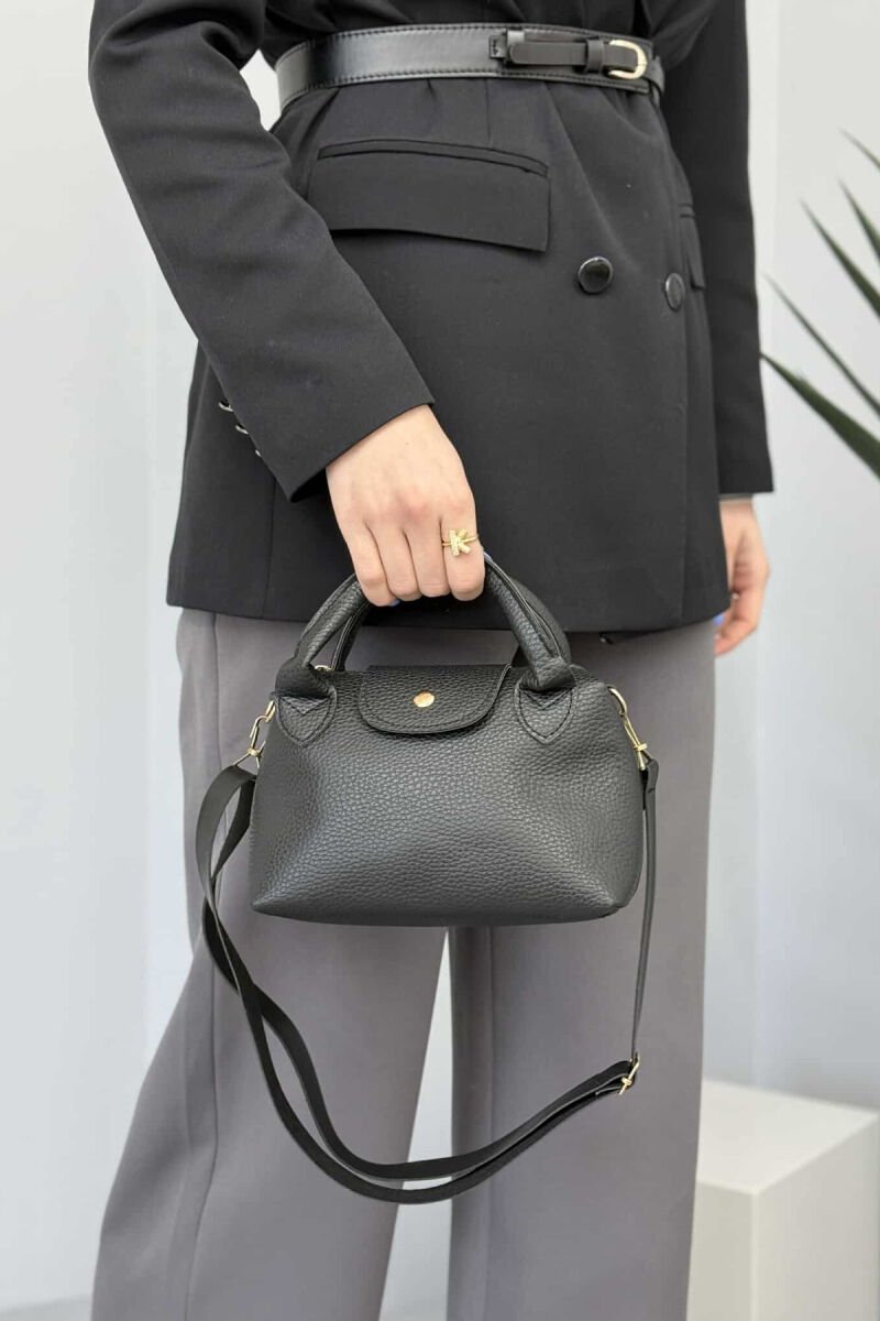 ONE COLOR LEATHER SMALL WOMEN BAG BLACK/ E ZEZE - 2