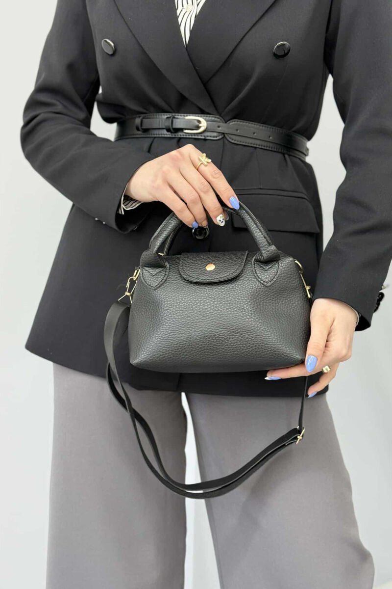 ONE COLOR LEATHER SMALL WOMEN BAG BLACK/ E ZEZE - 4