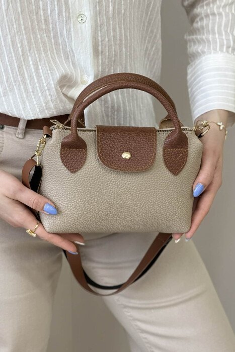 ONE COLOR LEATHER SMALL WOMEN BAG LIGHT BEIGE/BZHZB 