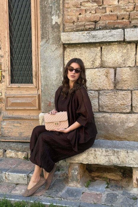 ONE COLOR LEATHER WOMAN BAG BEIGE/BEZHE - 2