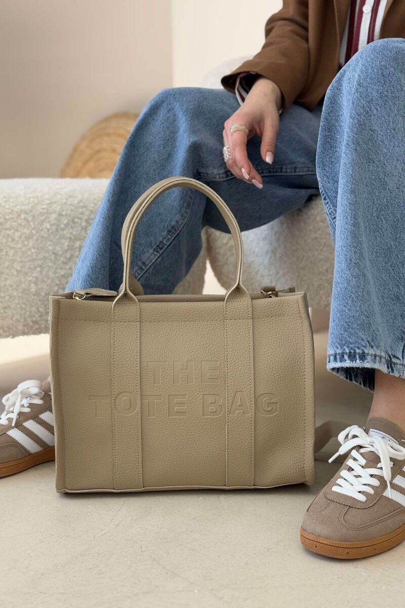 ONE COLOR LEATHER WOMAN BAG BEIGE/BEZHE - 1