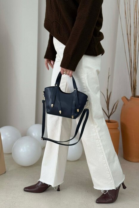 ONE COLOR LEATHER WOMAN BAG BLUE/BLU - 3