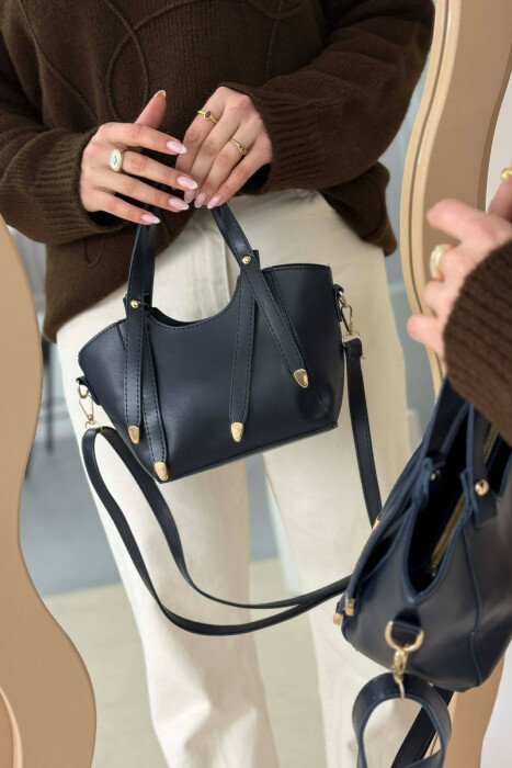 ONE COLOR LEATHER WOMAN BAG BLUE/BLU - 5