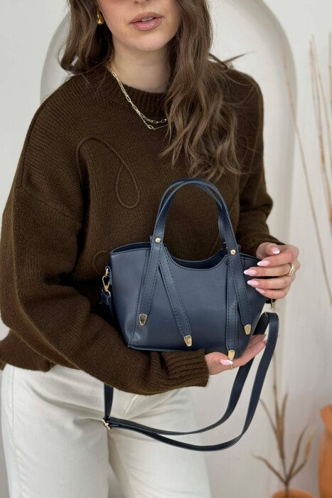 ONE COLOR LEATHER WOMAN BAG BLUE/BLU - 6