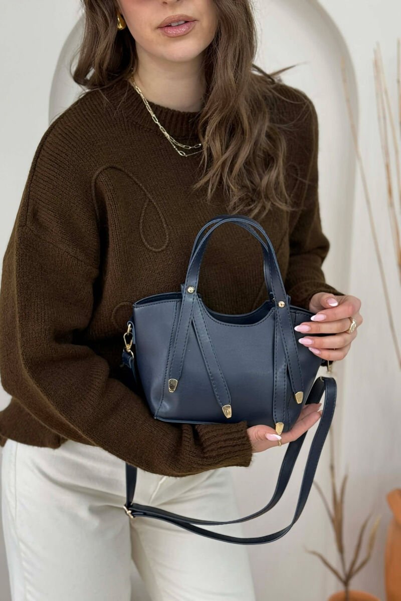 ONE COLOR LEATHER WOMAN BAG BLUE/BLU - 6