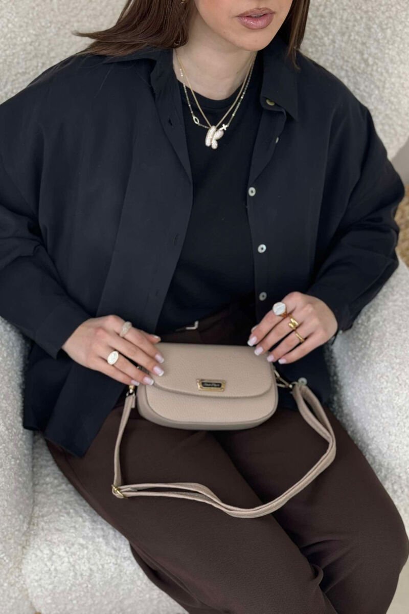 ONE COLOR LEATHER WOMEN BAG BEIGE/BEZHE - 3