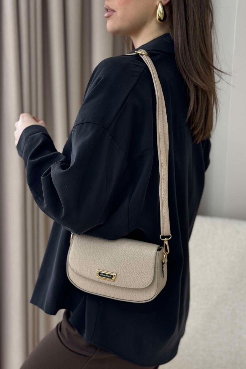 ONE COLOR LEATHER WOMEN BAG BEIGE/BEZHE - 4