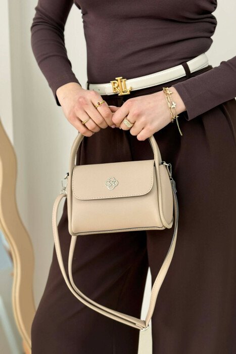 ONE COLOR LEATHER WOMEN BAG BEIGE/BEZHE - 1