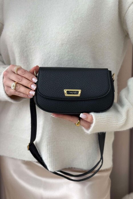 ONE COLOR LEATHER WOMEN BAG BLACK/ E ZEZE - 1