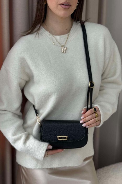 ONE COLOR LEATHER WOMEN BAG BLACK/ E ZEZE - 2