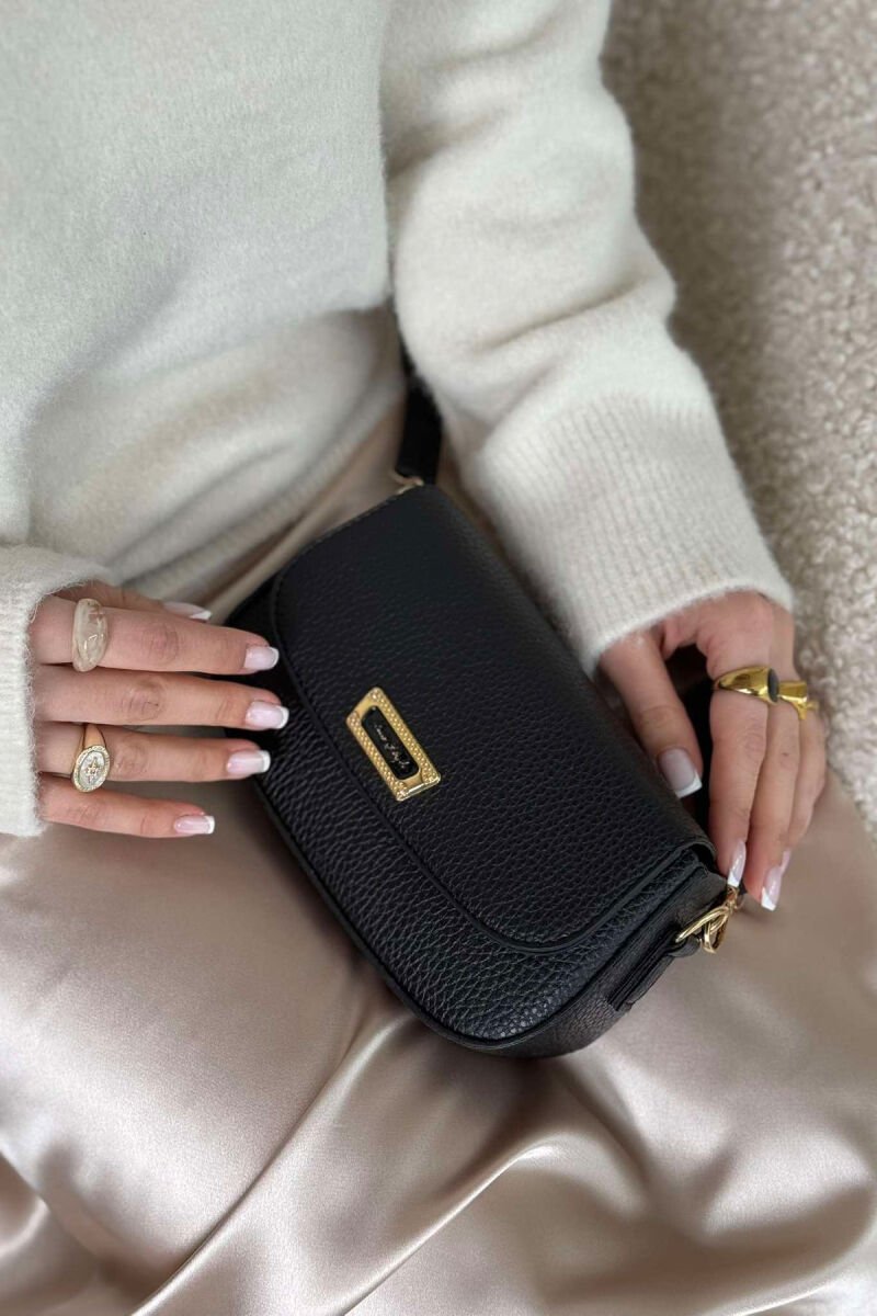 ONE COLOR LEATHER WOMEN BAG BLACK/ E ZEZE - 4