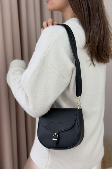 ONE COLOR LEATHER WOMEN BAG BLACK/ E ZEZE - 4
