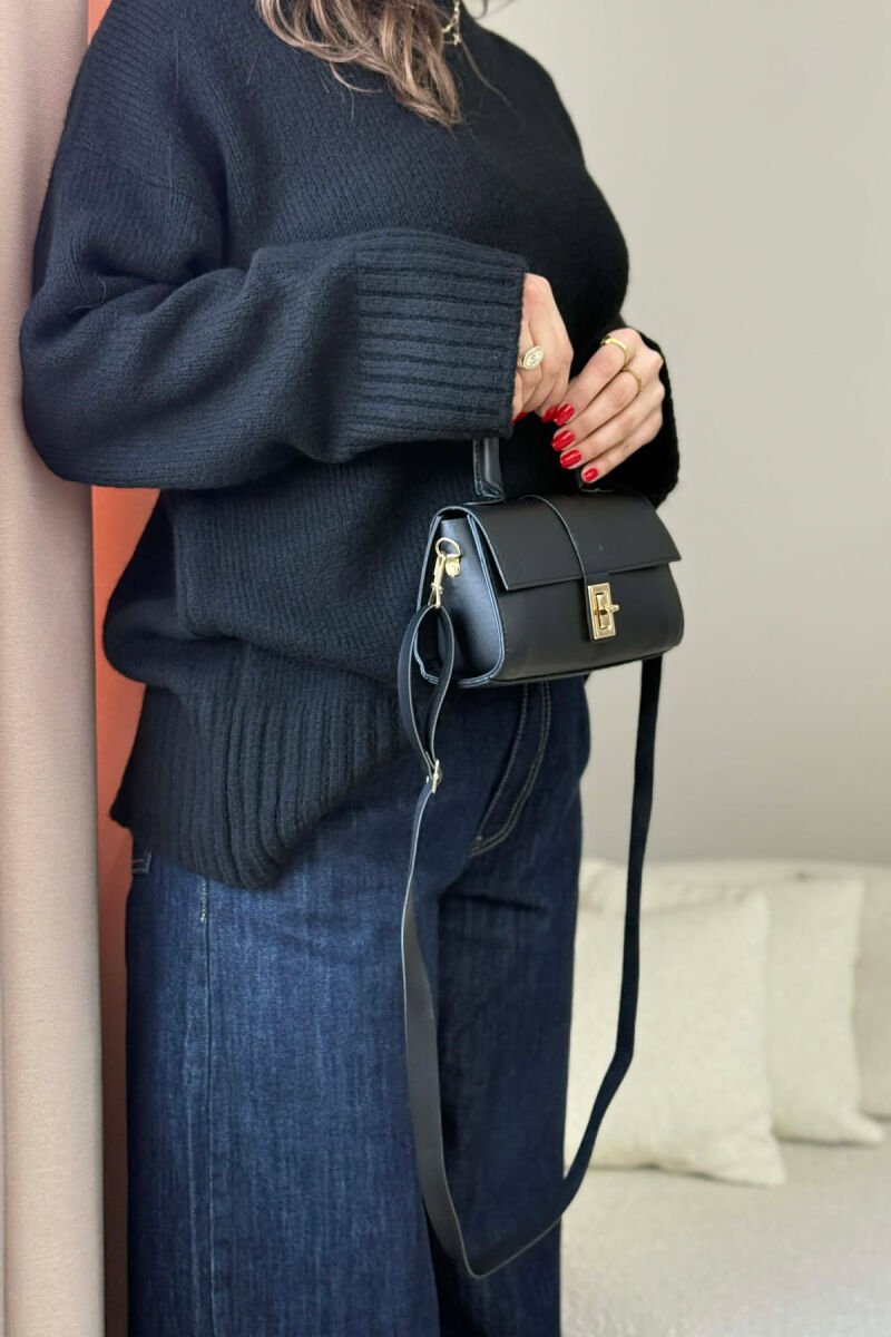 ONE COLOR LEATHER WOMEN BAG BLACK/ E ZEZE - 6